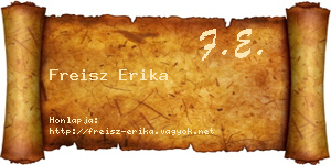 Freisz Erika névjegykártya